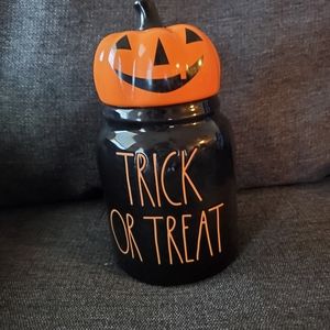 Rae Dunn trick or treat canaster